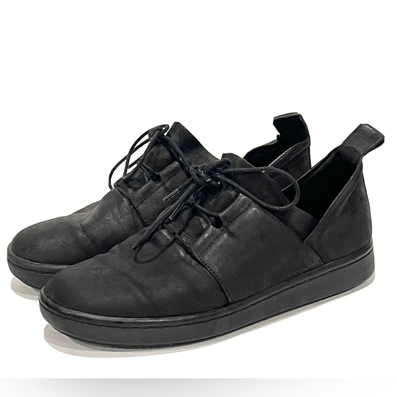 Eileen Fisher Kipling Black Nubuck leather sneakers shoes comfort 5.5 NWOT - Picture 1 of 6